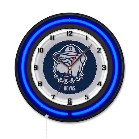 Holland Bar Stool Georgetown University 19 Double Neon Wall Clock Clk19BK