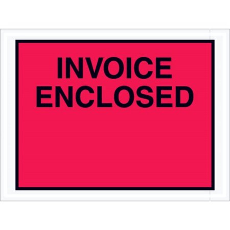 Zoro Select Packing List Envelopes, Red, PK1000 PL420