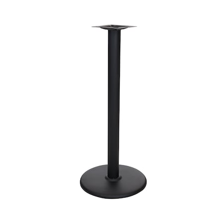 Bfm Seating Stamped Steel - 18in Round Base - Bar Height - 3in Column - 7 7/8in Welded Top Plate STB-18RT