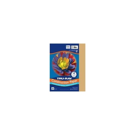 Tru-Ray Construction Paper, Art Project, Craft Project, 9in W x 12in L, 76 lb Basis Weight, 50PK P103067