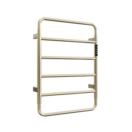 Edendirect 5-Bar Stainless Steel Electric Towel Warmer in Gold, Wall Mounted Towel Warme ZR-EB01BG330