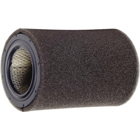 Gast Inlet Vacuum Filter, Heavy Duty, 2 1/2 in MPT Male Inlet, 10 Micron, Screw On AJ126G