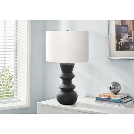 Monarch Specialties Lighting, 26''h, Table Lamp, Black Ceramic, Ivory / Cream Shade, Contemporary I 9763