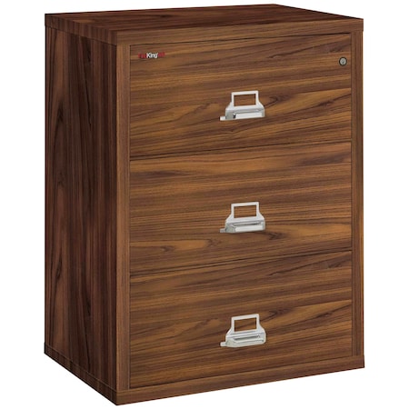 Fireking 3 Drawer, 1 Hr Fire & impact rated, 31" wide lateral Light Chestnut 3-3122-CLC