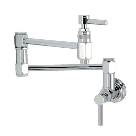Kingston Brass Wall Mount Pot Filler Faucet, Polished Chrome KS5101DL