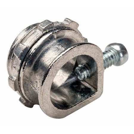 Topaz 130 Straight BX-Flex Connector 3/8-1/2 KO Die Cast Zinc 130TZ