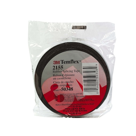 3M ElectricalTape, Black, 7-3/8ydL, 3/4inW 2155