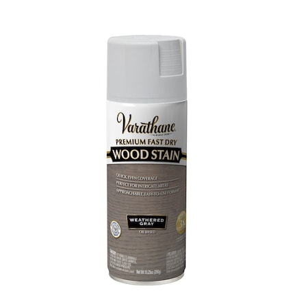 Varathane Premium Fast Dry Wood Stain Spray, Weathered Gray, 10.25 oz 385551