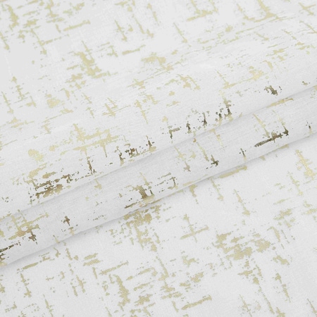 Homeroots 72" White And Gold Abstract Shower Curtain 720608