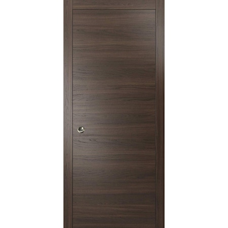 Sartodoors Sliding French Pocket Door with, Planum 0010 Chocolate Ash, Kit Trims Rail Hardware, Solid Wood Int PLANUM0010PD-CA-18