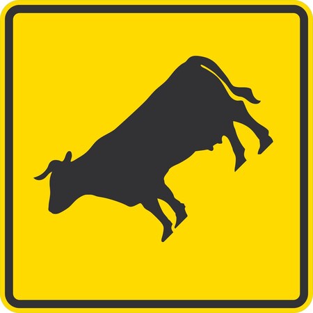 Lyle W11-4, Cattle Crossing Symbol, 24x24, Engineer Grade, Yellow G-12982-EG_24x24