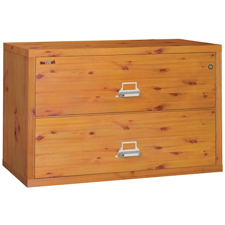 Fireking 2 Drawer, 1 Hr Fire & impact rated, 44" wide lateral Knotty Pine 2-4422-CKP