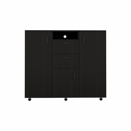Homeroots 55" Black Two Drawer Dresser 472121
