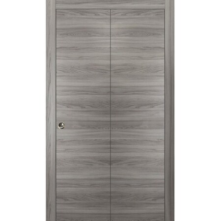 Sartodoors Sliding Closet Bi-fold Doors, Planum 0010 Ginger Ash, Sturdy Tracks Moldings Trims Hardware Set, Wo PLANUM0010BF-GA-72 x 96 (2* 36x96)
