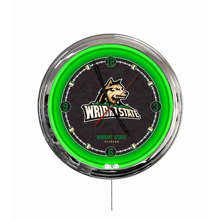 Holland Bar Stool Wright State University 16 LED Wall Clock ClkL16
