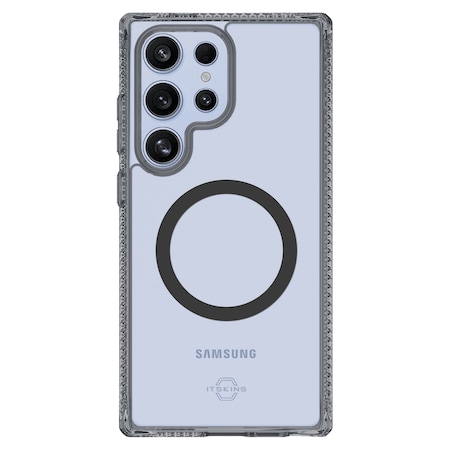 Itskins Hybrid_r Clear Magsafe Case For Samsung Galaxy S25 Ultra, Smoke SGZU-HMACR-SMOK