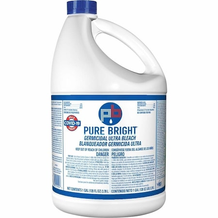 Kik Custom Pure Bright Germicidal Ultra Bleach, 128 fl oz (4 quart) White, 6 PK KIK8635042CT