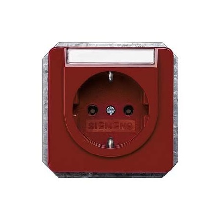 Siemens DELTA profil, red SCHUKO socket outlet 10/16 A 250 V With screwless Connection 5UB1476