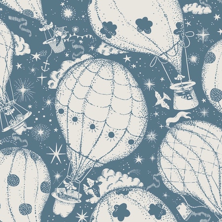 York Wallcoverings Ballongerna Dark Blue Wallpaper MB29006