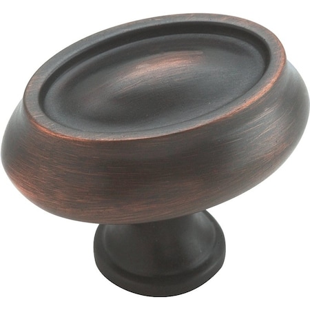 Amerock Cabinet Knob, 1-3/16 in Projection, Zinc, Oil-Rubbed Bronze BP26127ORB