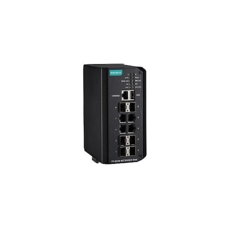 Moxa IEC 61850-3 and IEC 62439-3 full Gigabit managed Ethernet switch PT-G510-8GSFP-PHR-HV