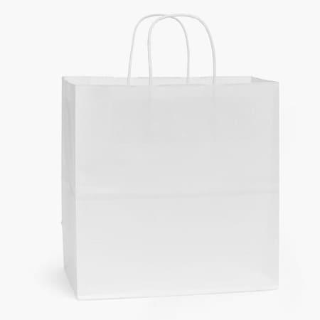 Nashville Wraps White Kraft Paper Shopping Bags, Joey 10x5x10in, 25PK MP9WH