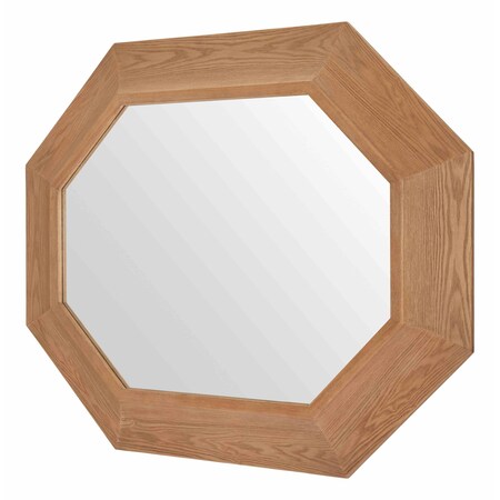 Homeroots 53" Natural Wood Abstract Rope Hanging Accent Mirror 632666