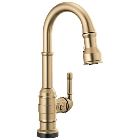Delta Broderick Single Handle Pull-Down Bar/Prep Faucet with Touch2O Technology 9990T-CZ-DST