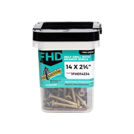 Big Timber Flooring Screws No. 14 S X 2-3/4" L Star Bronze 1 lb Bronze 1FHD14234
