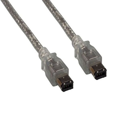 Sanoxy 6ft IEEE 1394a FireWire 400 6-pin to 6-pin, Clear SNX-CBL-LDR-FW105-C106