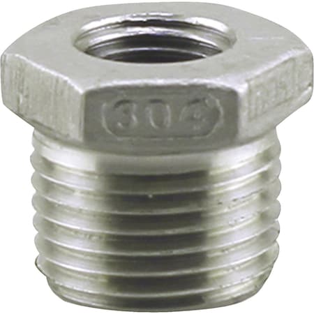 Plumbeeze PLUMB-EEZE 1/2'' MIP x 3/8'' FIP Stainless Steel Bushing U2-SSB-0503