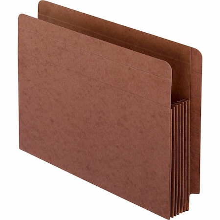 Tops Business Forms Pendaflex, HEAVY-DUTY END TAB FILE POCKETS, 5.25in EXPANSION, LETTER SIZE, RED FIBER, 10PK 95363