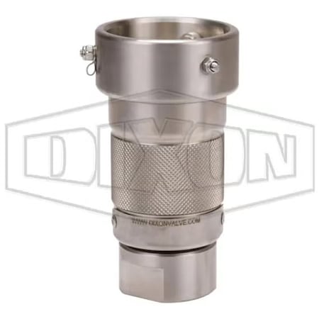 Dixon Mann-Tek by  Mann Tek Dry Disconnect Coupler Hose Unit with FKM FPM Seals, 316 SS, Domestic DDC075SS