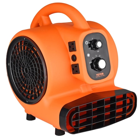 Vevor Floor Blower Fan Air Mover 1000 CFM 3-Speed 1/4 HP Floor Carpet Dryer VV-FXZGFJ1450