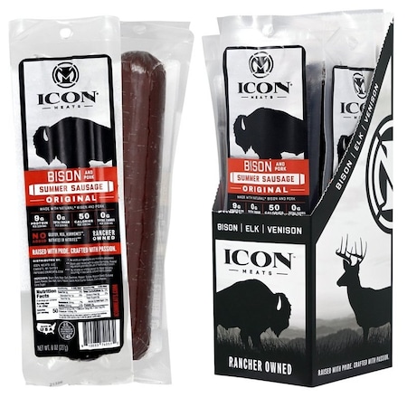Icon Meats Summer Sausage, Original, 8 oz Pack 74057