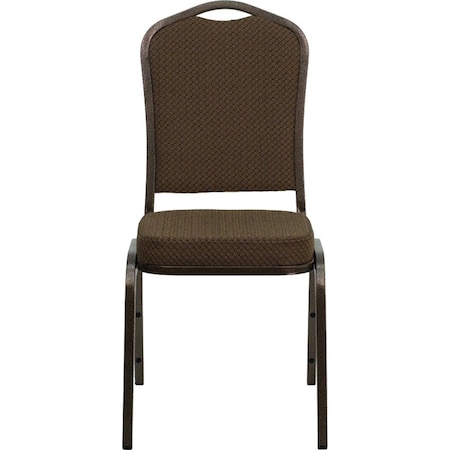 Flash Furniture Hercules Banquet Chair, Brown Back, 17-1/4 in W 20-1/4" L 38" H, Fabric Seat FD-C01-COPPER-008-T-02-GG