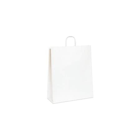 Bubblefast 200-16 x 6 x 19 1/4'' White Paper Shopping Bags, 200PK BFBGS110W