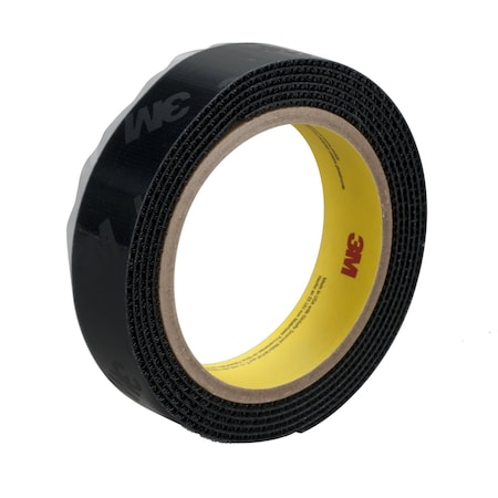 3M Reclosable Fastener, Acrylic Adhesive, 150 ft, 5/8 in W, Black, 4 PK SJ3572