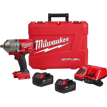 Milwaukee Tool M18 FUEL 1/2 in. High Torque Impact Wrench with Pin Detent with ONE-KEY Kit 2862-22R