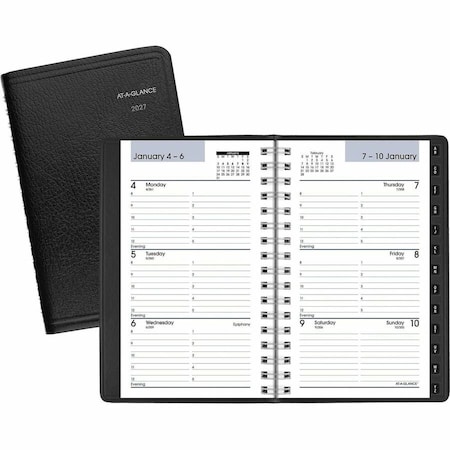 At-A-Glance DayMinder Weekly Pocket Appointment Book, 6 x 3.5, Black Cover, 12-Month (Jan to Dec): 2025 G250-00
