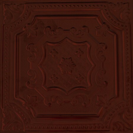 Shanko AllDayTony Pattern612 Antique Crimson Surface Mount Vintage HandPainted Standard CeilingTiles, 12PK ADT612-NU-STD-ATCRS-12