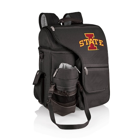 Picnic Time Family Of Brands NCAA Iowa State Cyclones Turismo Backpack Cooler with Water Bottle CarrierBlack 641-00-175-234-0
