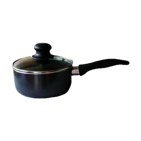 Bene Casa Aluminum Sauce Pan With Lid 2 qt Black BC-96736