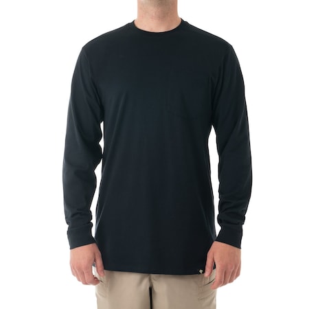First Tactical TACTIX COTTON T-SHIRT CHEST POCKET, 100% Cotton, Pullover, 1 Pocket(s), Midnight Navy, XL 111510