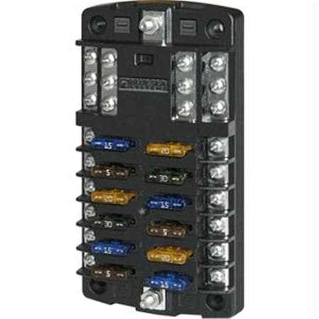 Livewire Blue Sea ST Blade Fuse Block w/out Cover - 12 Circuit w/ Negative Bus - Blue LI3452583