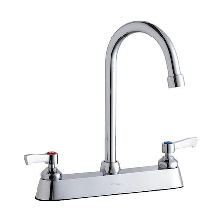 Elkay Handle-Operated Faucet, Manual, Gooseneck LK810GN05L2