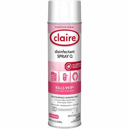 Claire Multipurpose Disinfectant Spray, 17 fl oz (0.5 quart) Country Fresh, Pink, 12 PK CGCC1001