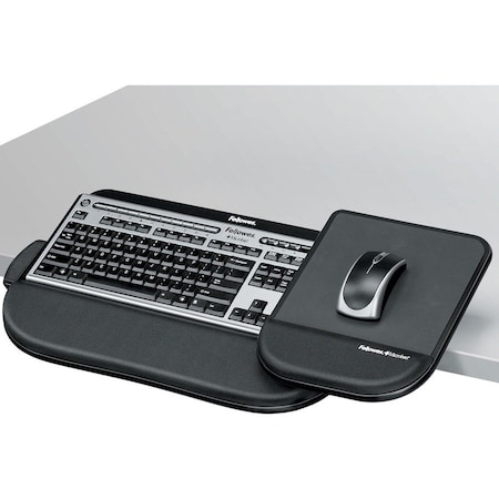 Fellowes Tilt n Slide Keyboard Manager with Comfort Glide, 19.5wx11.5d, Black 8060201