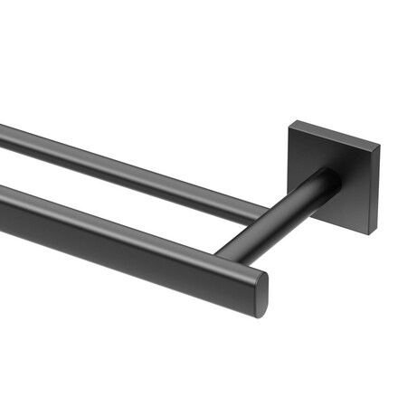 Gatco Elevate 24" Double Towel Bar, Matte Black 4054MX