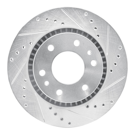 Dynamic Friction Co DFC Brake Rotor - Drilled and Slotted - Silver 631-48052R